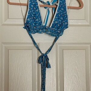 SET - Blue Floral Skirt and Top